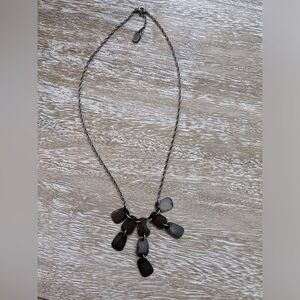 Retired James Avery hammered square necklace. Never worn. .925 silver.